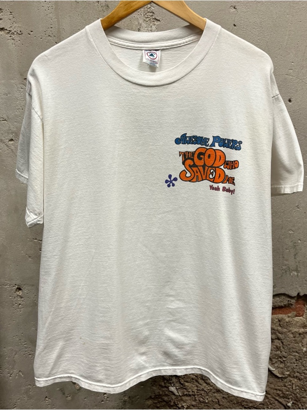 Awesome Powers Austin Powers Vintage 90s Double Sided Christian Jesus Tee Large - Picture 4 of 8